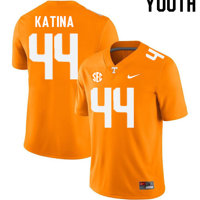 Youth #44 Steele Katina Tennessee Volunteers College Football Jerseys Stitched-Orange